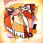 Alfred Gockel Wailing on the Sax painting